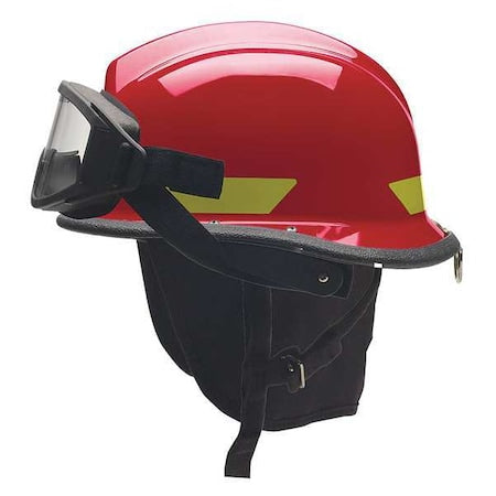 Bullard URXRDGFP4 Fire Helmet, Ultem(R), Standard Sure-Lock(R) Ratchet Headband, Red, Fits Hat Size 6-1/2 to 8, Modern