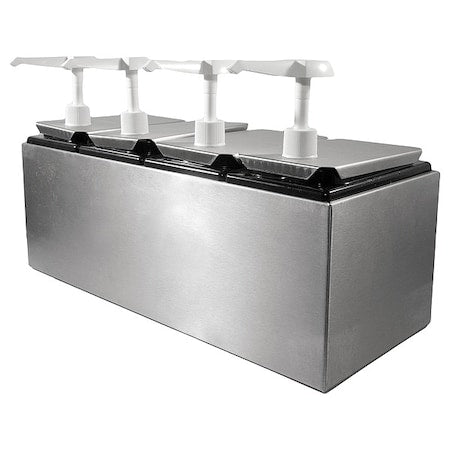 Carlisle Foodservice 38504 Topping Rail w/Pumps/Jars, 12 1/2 in H, SS