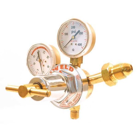 Uniweld RUH8211 Stage Regulator, Acetylene, Single Stage, 0.880