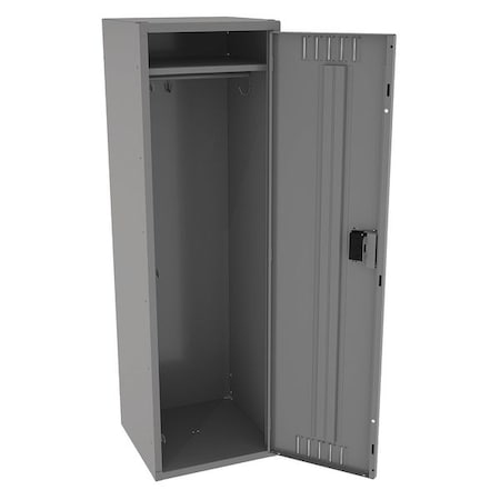 Tennsco STS-181860-AMG Wardrobe Locker, 18 in W, 18 in D, 60 in H, (1) Tier, (1) Wide, Medium Gray