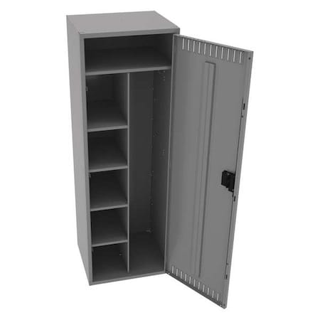Tennsco CMS-242172-AMG Wardrobe Locker, 24 in W, 21 in D, 72 in H, (1) Tier, (1) Wide, Medium Gray