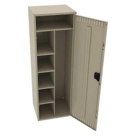 Tennsco CMS-242172-ASD Wardrobe Locker, 24 in W, 21 in D, 72 in H, (1) Tier, (1) Wide, Sand