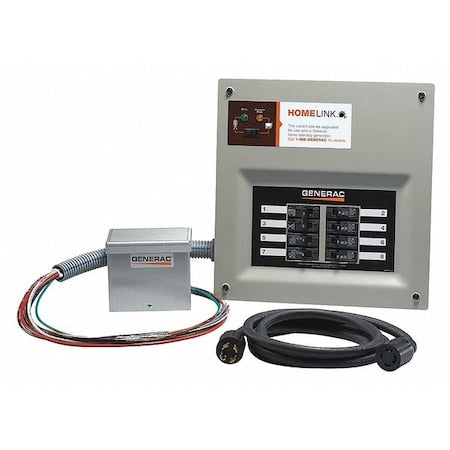 Generac 6854 HomeLink Upgradeable 30 Amp Manual Transfer Switch with Aluminum Power Inlet Box