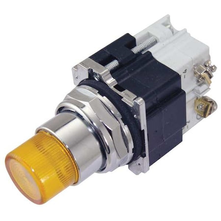 Eaton 10250T76Y Illum Push Button, Transfmr, Yellow, 1NO/1NC