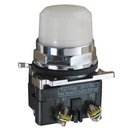 Eaton 10250T181LWP06 Pilot Light, White, 30 mm, LED
