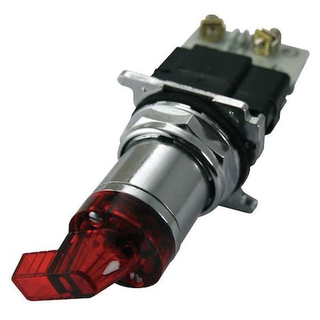 Eaton 10250ED1117-2LR Selector Switch, Illum, 3 Pos, 30 mm, Red