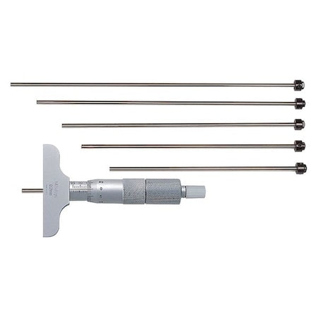 Mitutoyo 129-112 0 to 150 mm Depth Micrometer Base to 100