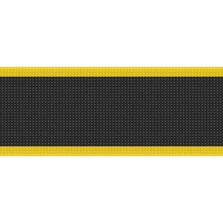 Apache Mills 3927709033x75 Antifatigue Mat, 3 ft L x 75 ft W, 11/16 in Thickness, Vinyl, Black/Yellow