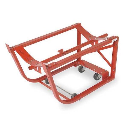 DAYTON 3BA26 Drum Cradle, Cap 600 Lb, 2 Swivel Casters