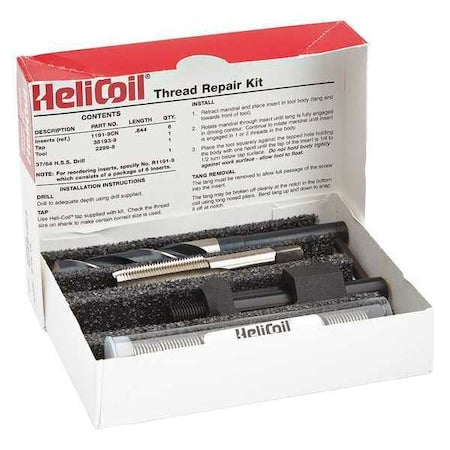 Stanley Engineered Fastening 5402-9 Free-Running Helical Insert Repair Kit, Helical Inserts, 9/16
