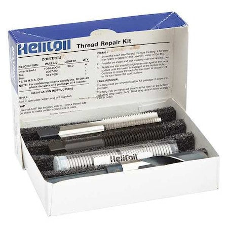 Stanley Engineered Fastening 5403-20 Free-Running Helical Insert Repair Kit, Helical Inserts, M20-2.50, Plain 18-8 Stainless