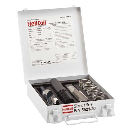 Stanley Engineered Fastening 5521-20 Free-Running Helical Insert Repair Kit, Helical Inserts, 1 1/4