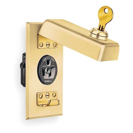 Hubbell Wiring Device-Kellems HBL96067 Non-Weatherproof Covers, Number of Gangs: 1-Gang Brass, Brushed Finish, Brass