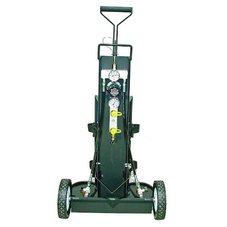 AIR Systems Intl MP-2L Air Cylinder Cart, 2 Cylinders, 2400 psi