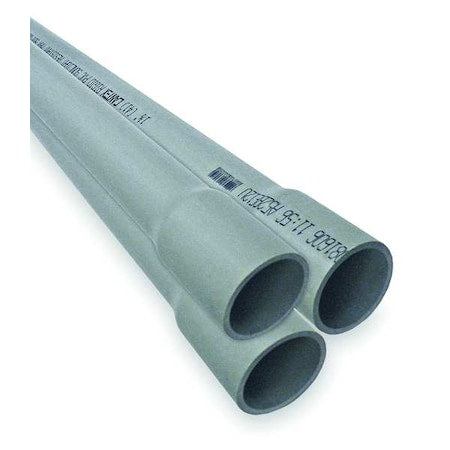 Cantex A52CE12 Non-Metallic Conduit, Schedule 40, 2-1/2 in Trade Size, 10 ft, PVC
