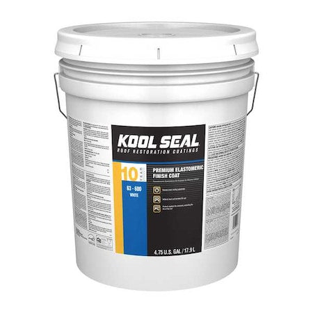 Kool Seal KS0063600-20 Elastomeric Roof Coating, 4.75 gal, Pail, White