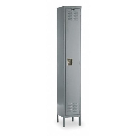 Hallowell U1226-1A-HG Wardrobe Locker, 12 in W, 12 in D, 66 in H, (1) Tier, (1) Wide, Dark Gray