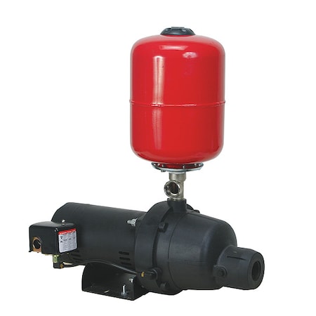 DAYTON 4HEZ8 Shallow Well Jet Pump System, 115/230V AC, 2 gal