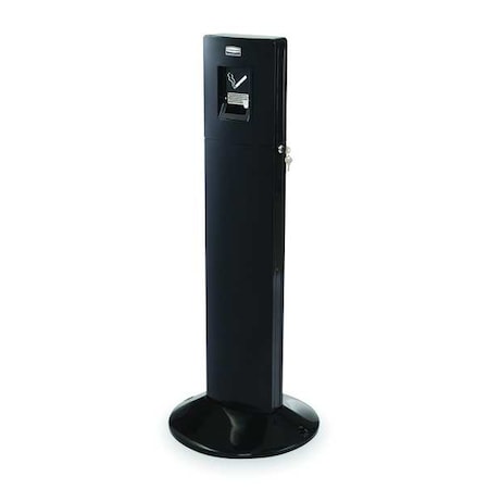 Rubbermaid Commercial FGR93400BK Cigarette Receptacle, Black, 1.5 gal