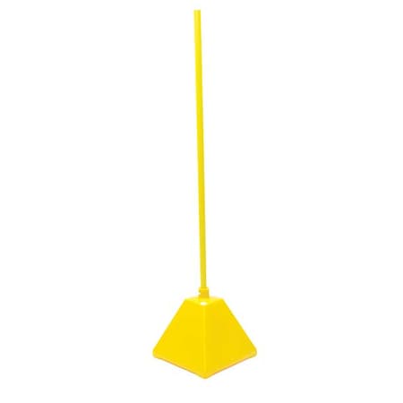 Ideal Shield BPB-YL Sign Base w/Post, Pyramid Base Shape