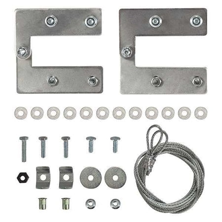 DAYTON 4HX79 Hinge Kit, 30 in, Roof Mount