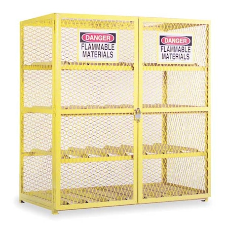Durham MFG EGCC16-50 Gas Cylinder Cabinet, 60x30, Capacity 16