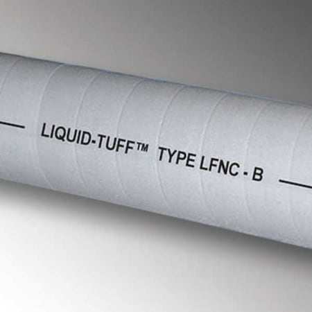 Allied Tube & Conduit 6006-24-00 Liquid-Tight Corrugated Conduit, 1-1/2 in Trade Size, 50 ft, 9 in Bend, PVC, Gray