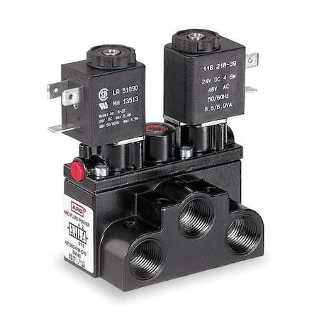 ARO A213SD-024-L Solenoid Air Control Valve, 3/8 In, 24V DC