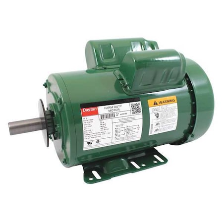 DAYTON 4K090 High Torque Farm Duty Motor, Capacitor-Start/Run, 2 HP, 115/230V AC, 1,725 Nameplate RPM, 56HZ Frame