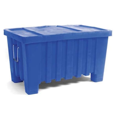 Myton Industries MTW-2BLUE Bulk Container 8.7 cu ft Volume Cap., 43 in L, 26 1/2 in W, 24 in H, Plastic, Blue