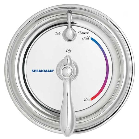 Speakman SM-3400 Wall Shower Valve and Trim, 1, Polished Chrome