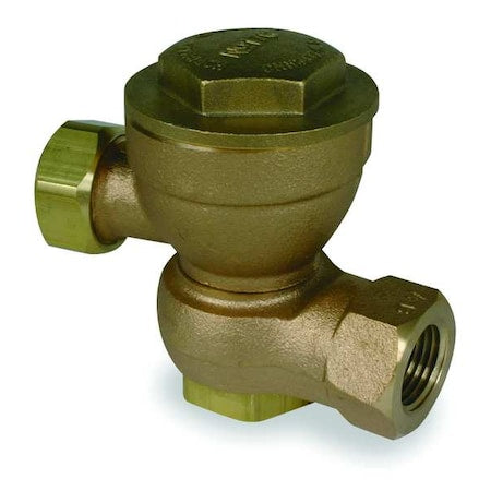 Bell & Gossett 17C-S-2-25 Steam Trap, 25 psi, Brass, 1/2 in, 2 Ports