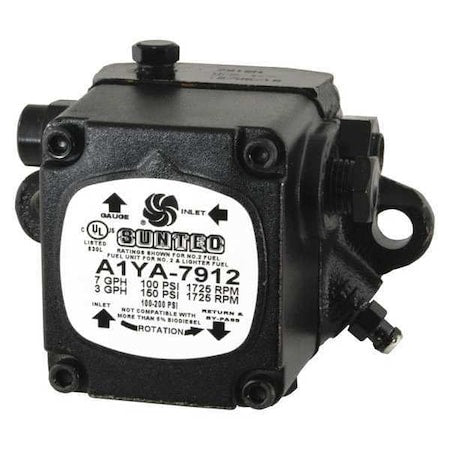 Suntec PF205N2GU Oil Burner Pump, 1725 rpm, 3 gph, 100-150 psi