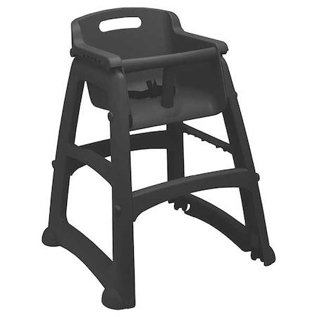 Rubbermaid Commercial FG780608BLA High Chair, 29 3/4 in H, Black