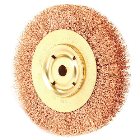 Ampco Safety Tools WB-44A Crimped Wire Wheel Wire Brush, 6