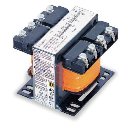 Square D 9070T200D20 Control Transformer, 200 VA, Not Rated, 115V AC, 208/230/460V AC