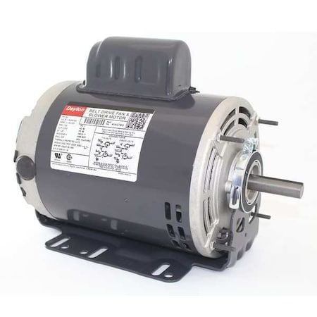 DAYTON 4VAG7 Capacitor-Start Belt Drive Motor, 3/4 HP, 56 Frame, 115/208-230V AC Voltage, 1,725 Nameplate RPM