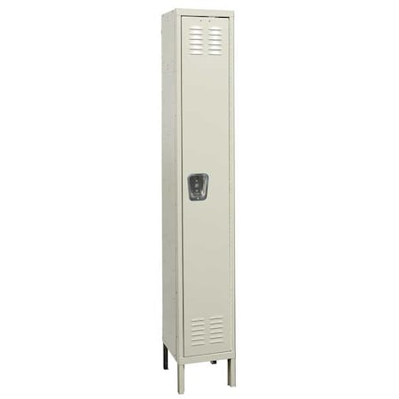 Hallowell U1228-1G-PT Wardrobe Locker, 12 in W, 12 in D, 78 in H, (1) Tier, (1) Wide, Tan