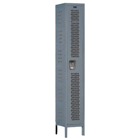 Hallowell U1228-1HV-A-HG Wardrobe Locker, 12 in W, 12 in D, 78 in H, (1) Tier, (1) Wide, Dark Gray