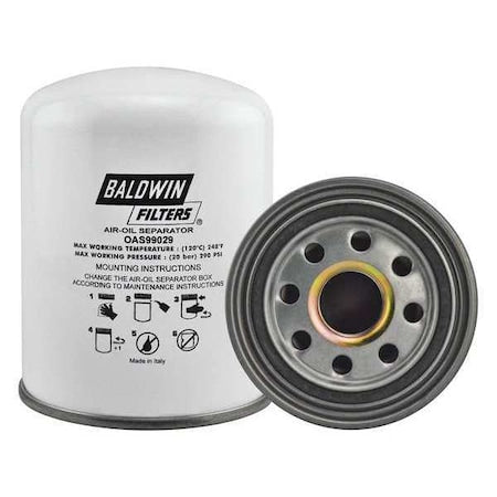 Baldwin Filters OAS99029 Oil/Air Separator, 5-1/2 x 7-3/32 in.
