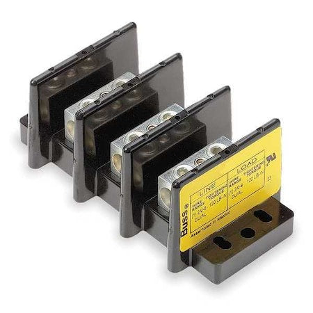 Eaton Bussmann 16003-2 Power Distribution Block, Open, 2 Pole, 255 A Copper, 600 V AC/DC