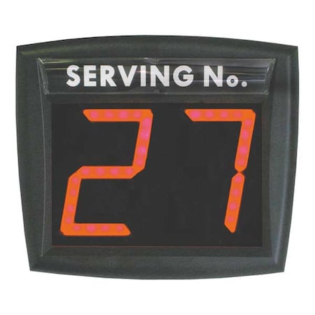 Garvey 038875 QueueSystemElectronicLED, Black, Red, Plastic