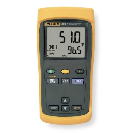 Fluke FLUKE-51-2/CWG Thermometer, LCD, 1.8 in, Thermocouple