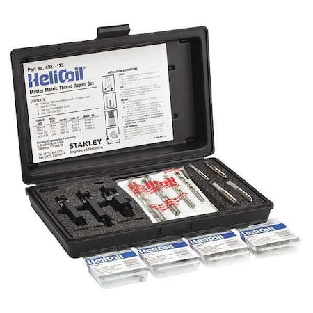 Stanley Engineered Fastening 4937-125 Free-Running Helical Insert Repair Kit, Helical Inserts, M10-1.25, M5-0.8, M6-1