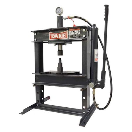Dake 972200 Hydraulic Press, 10 t, Manual Pump, 36 In