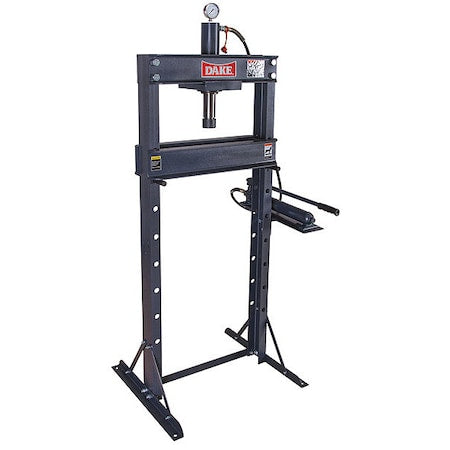 Dake 972210 Hydraulic Press, 10 t, Manual Pump, 60 In