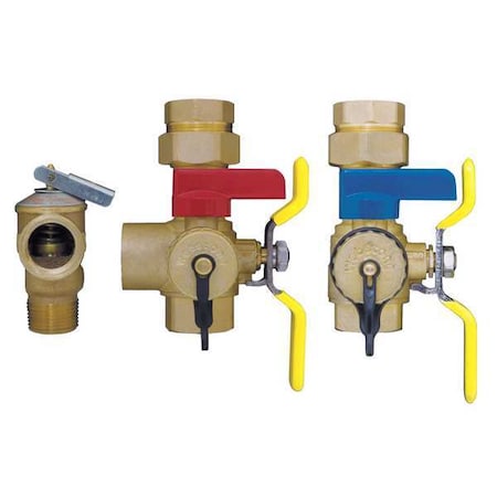 Webstone 44444WPR Tankless Water Heater Valve, 1 In., Brass