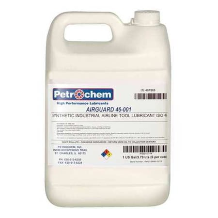 Petrochem AIRGUARD 46-001 Lubricant, 1 gal, Pail, Synthetic Base, 450 Degrees F Max Op Temp, Clear