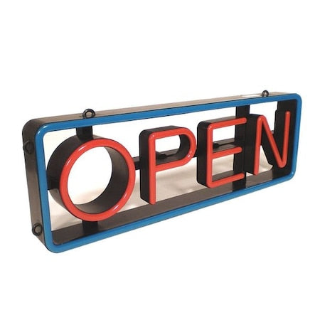 CM Global VH-01-RC LED Open Sign, Red/Blue, 2 3/4 in W, 9 1/4 in H