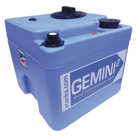 Peabody Engineering 01-31924 Storage Tank, Double Wall Square, LDPE 1.9, Blue, 5 Gal